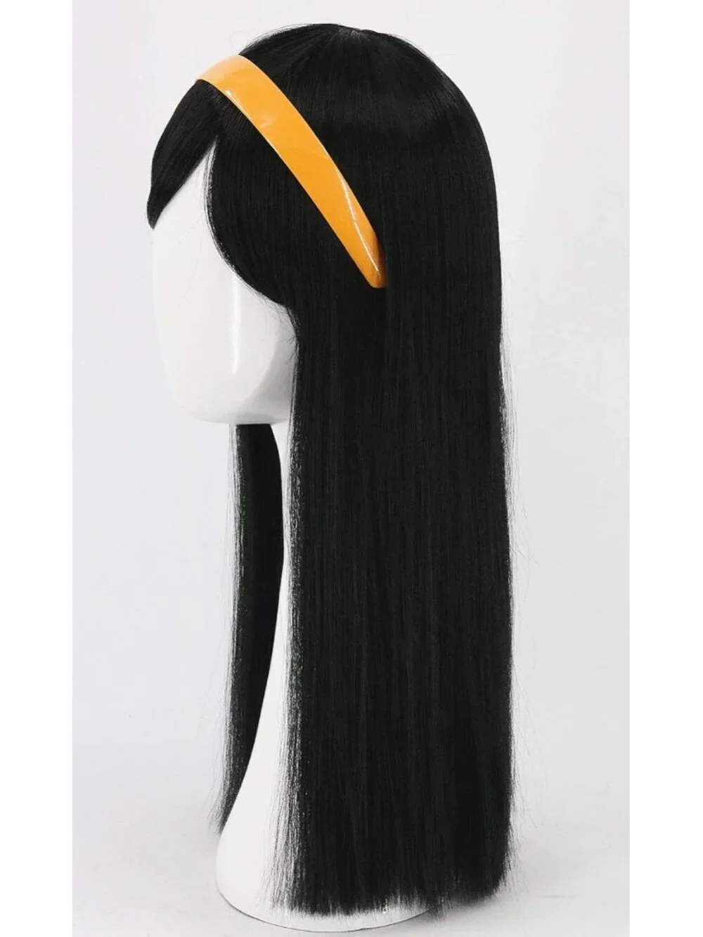 Women's Black Straight Short Cosplay Halloween Costume Wig With Necklace Earring